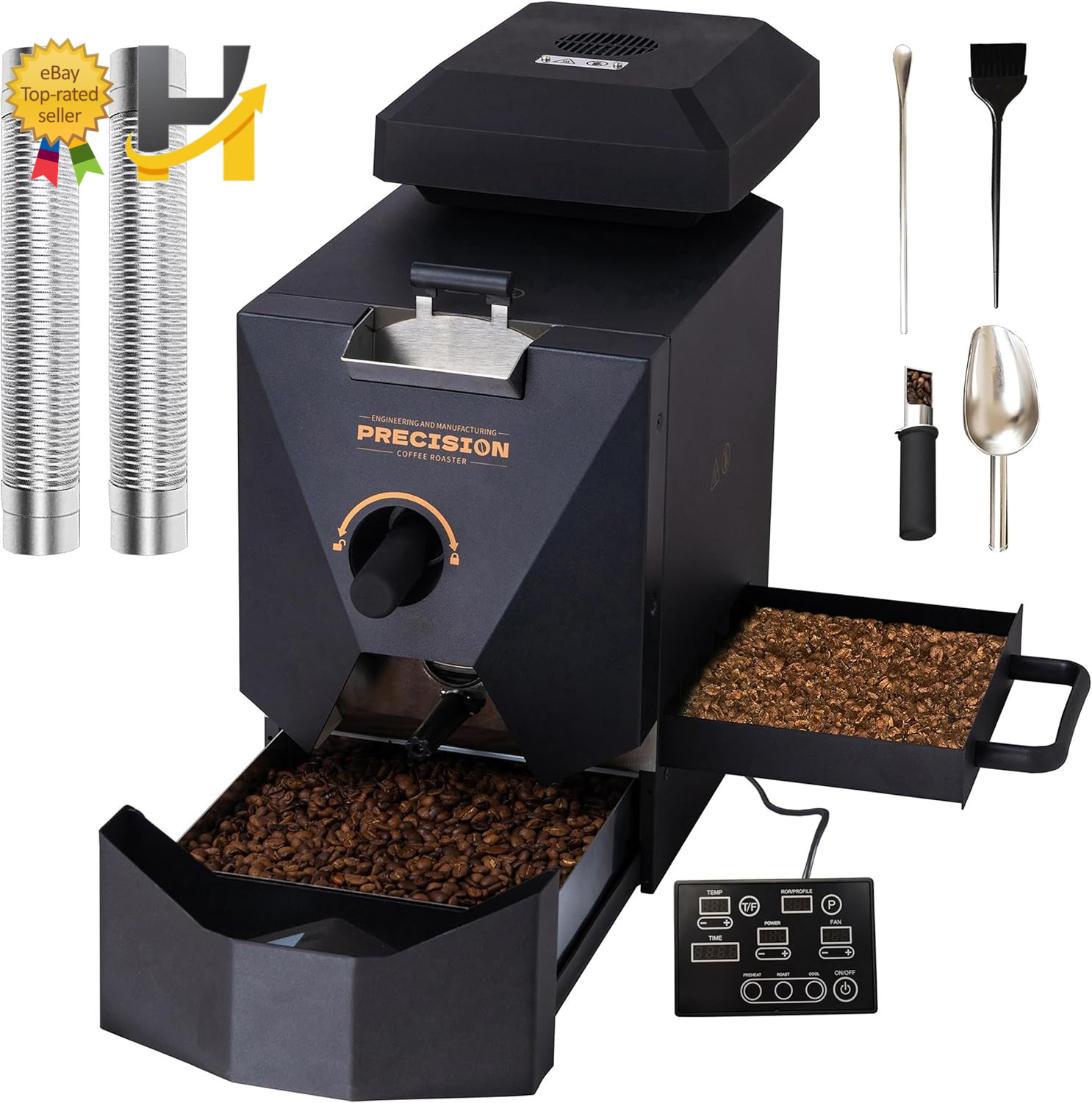 1Pound Electric Coffee Roaster for Home Use Automatic Roasting & Easy Operation