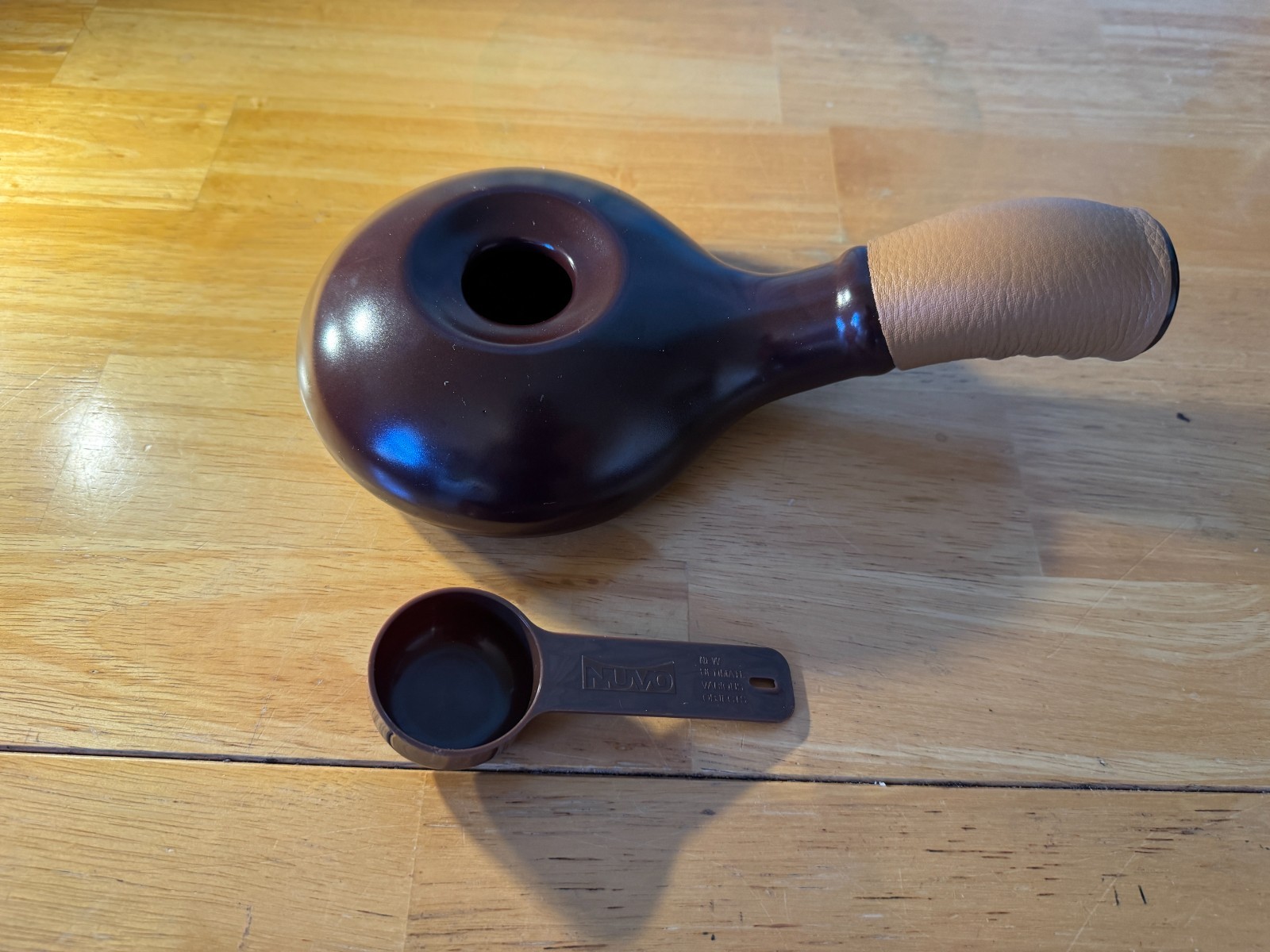 Nuvo Eco Ceramic Coffee Bean Roaster Made In Korea Leather Handle