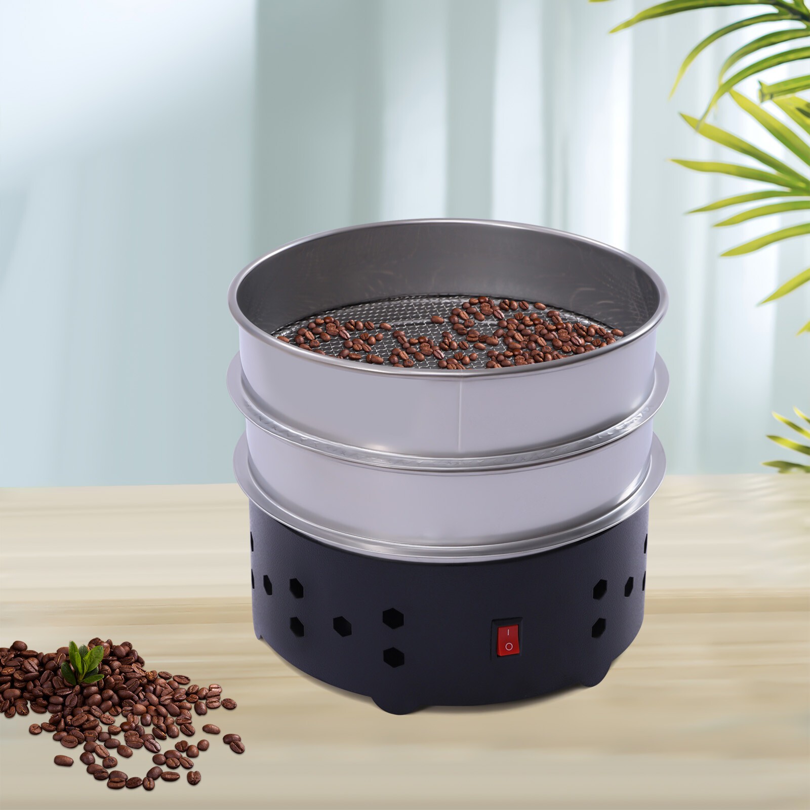 1.3Lb Home Coffee Bean Cooler Large Capacity Cooling Machine Chaff Black