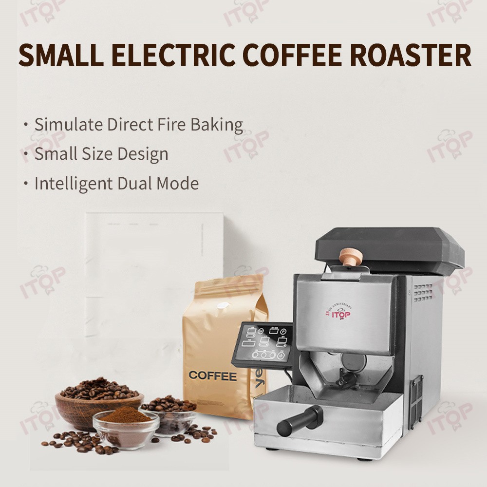 200g Electric Coffee Bean Roaster Stir Roasting 3 Modes Optional Baking Curve