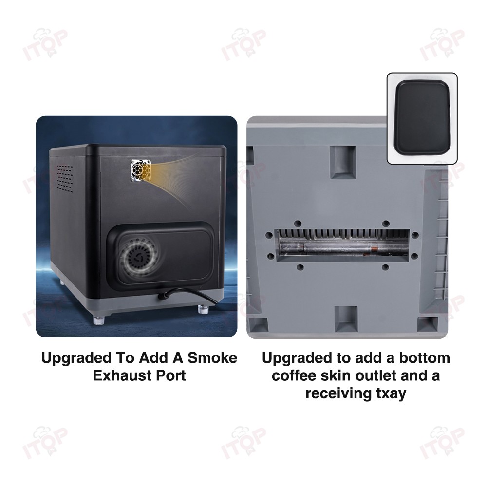 1000g Electric Coffee Bean Roaster Grain Baking Machine 1600W Drum Roasting
