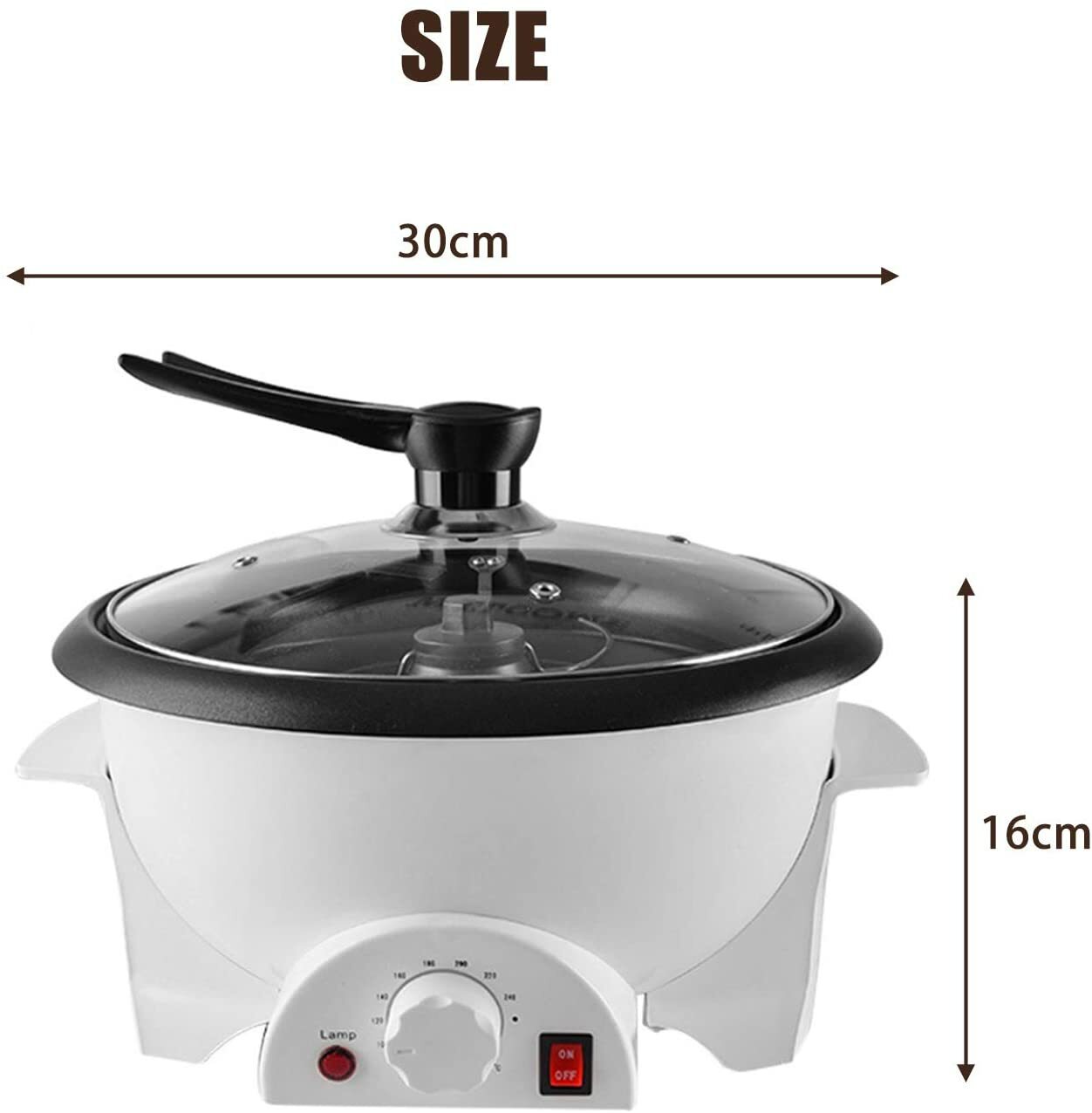 750g Home Electric Coffee Bean Roaster 1200W Coffee Roasting Baking Machine NEW
