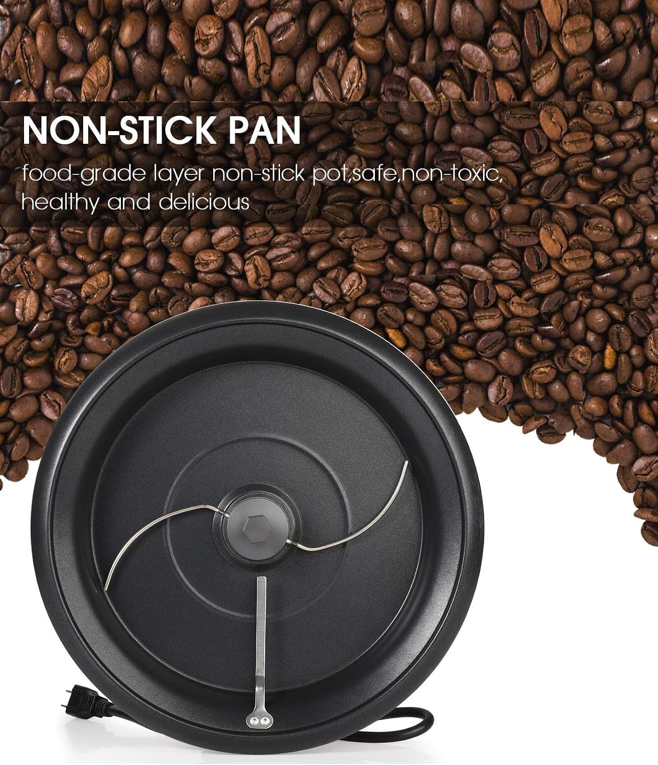 Upgrade Coffee Roaster Machine for Home Use, 110V Household Electric Coffee Bean