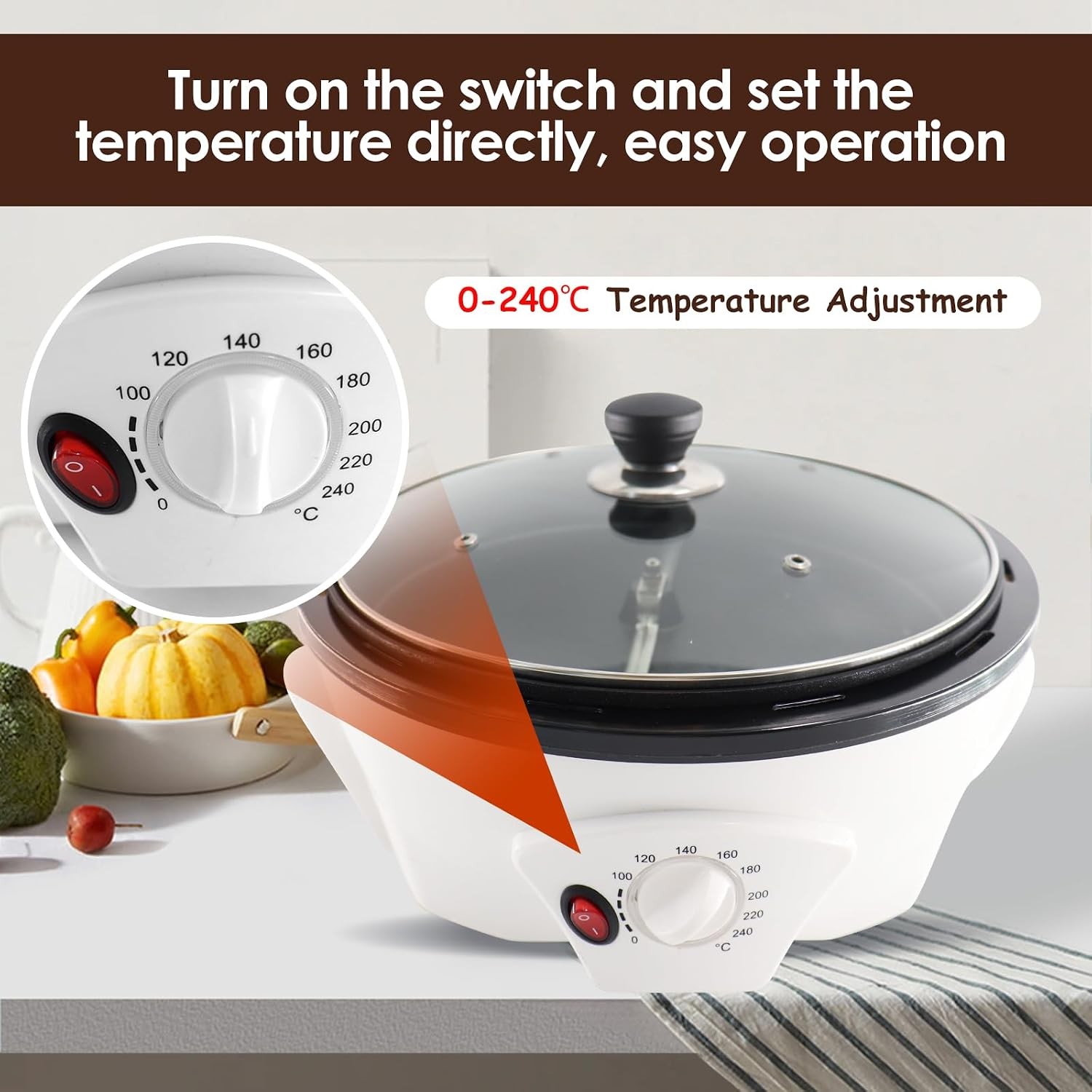 750g Electric Coffee Roaster Machine Home Coffee Roaster Coffee Bean Roaster for