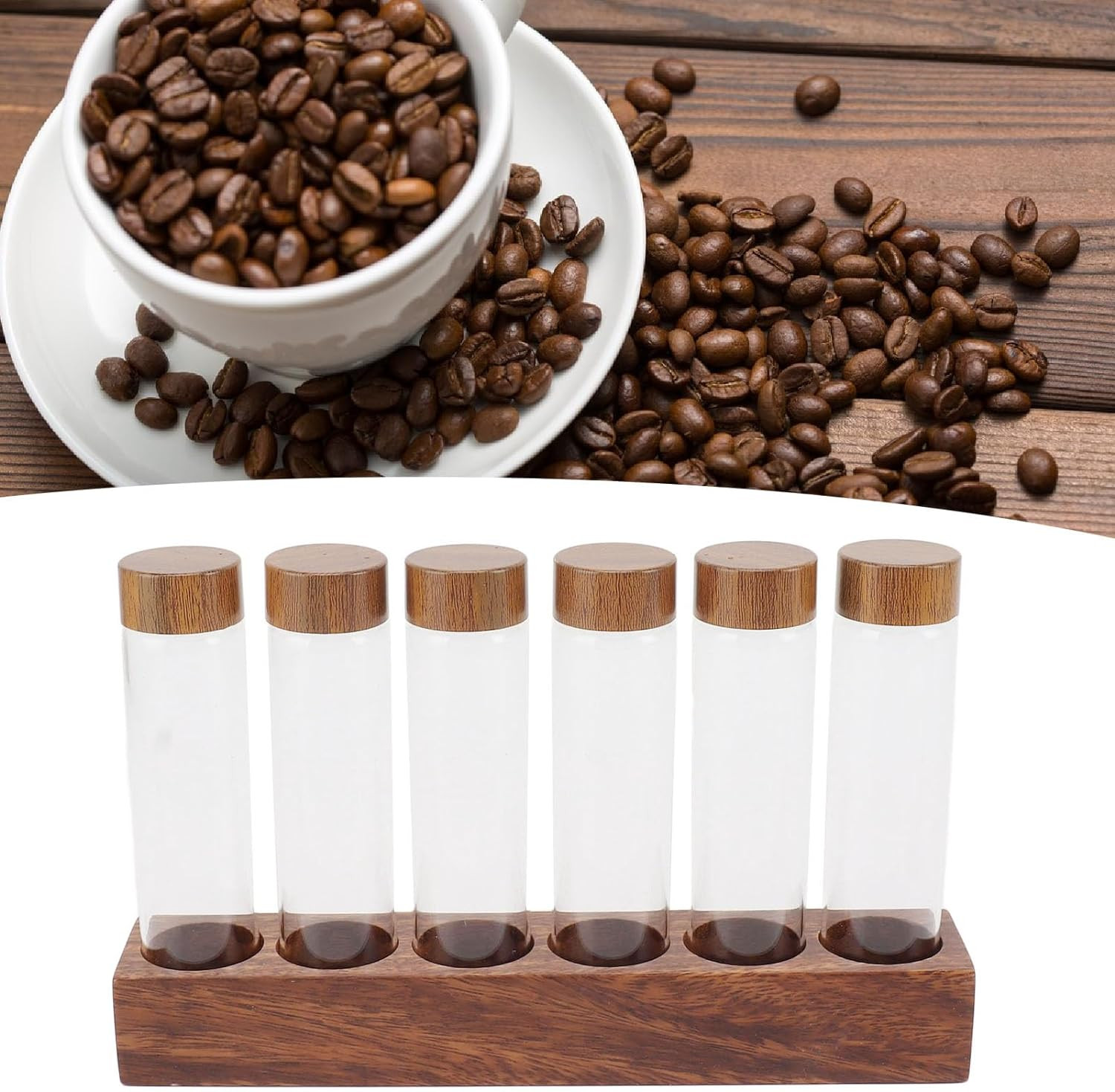 Coffee Bean Storage Tubes Single Dose, 6PCS or 12PCS Coffee Bean Cellar, Dosing