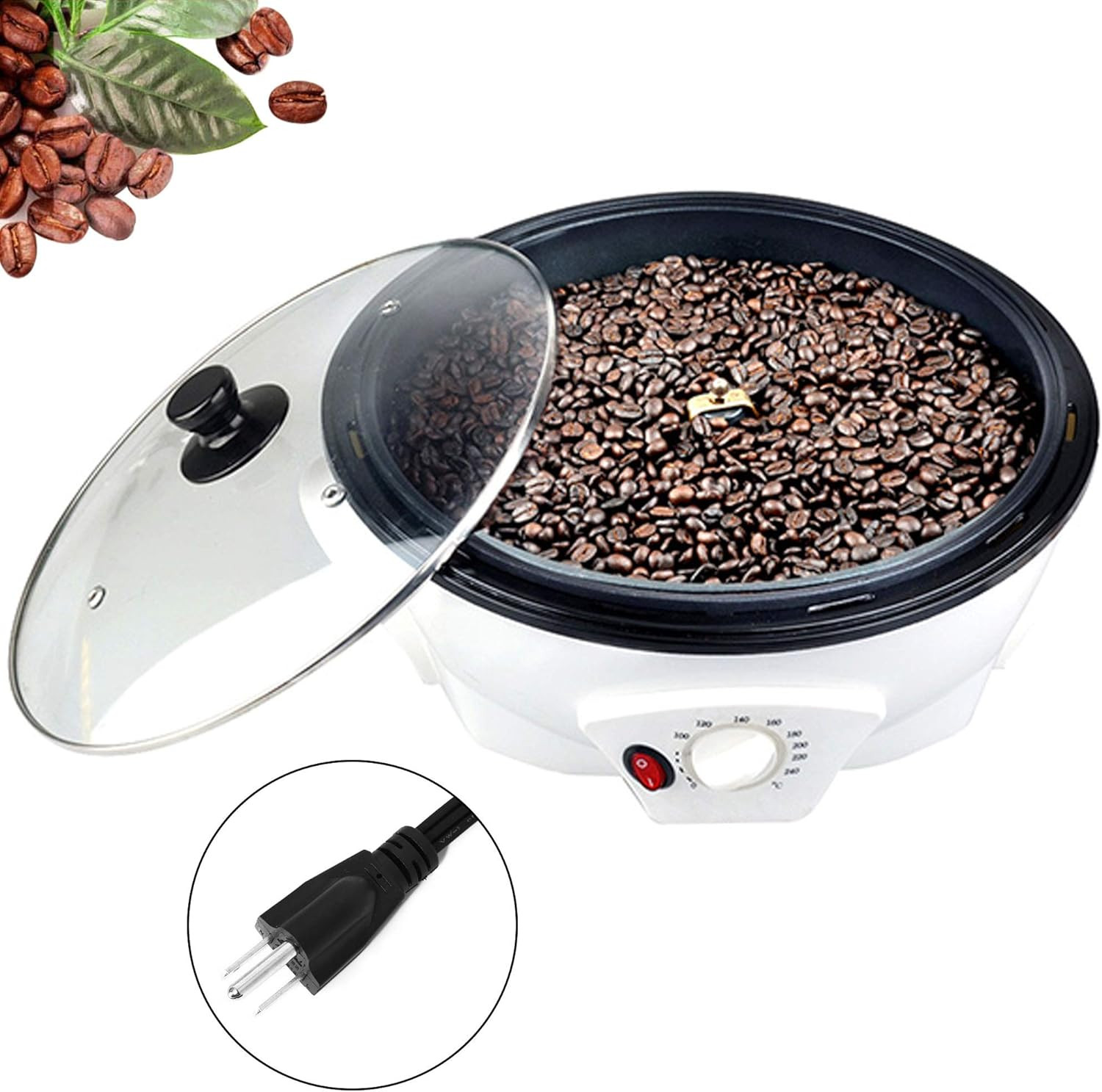 Stovetop & Countertop Electric Coffee Roaster Machine 110V for Home Use