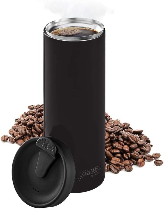 French Coffee Pre, On-The-Go use, Qui Brew, Slim Design,