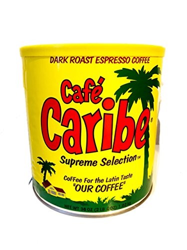 Cafe Caribe Dark Roast Espresso Coffee in 36 Oz 36 Ounce (Pack of 1), Brown