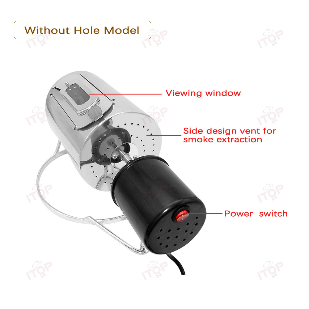 Coffee Roaster Drum Stainless Steel Coffee Bean Roaster 100-250g Coffee Tools