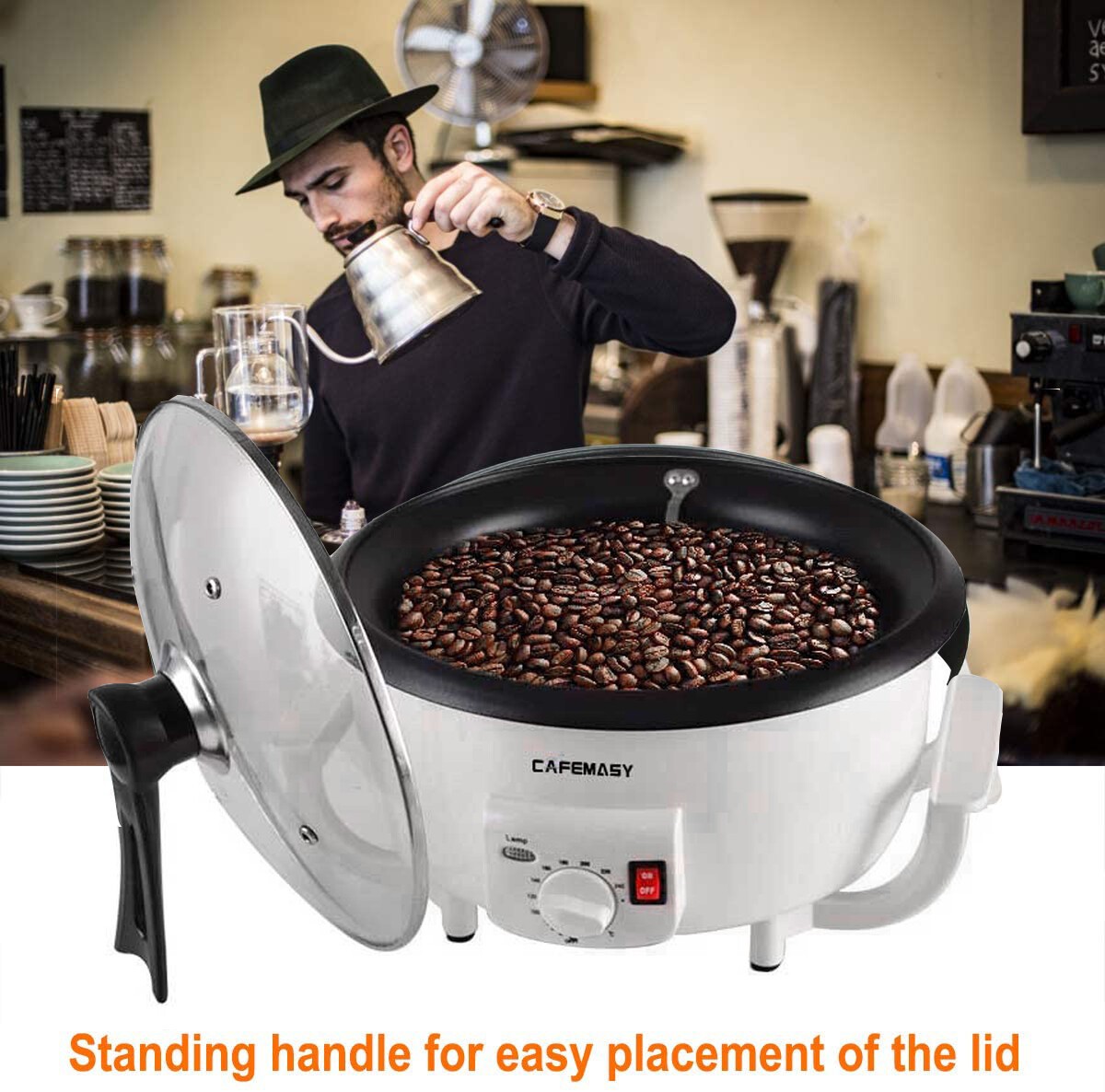 Fully Automatic Constant Temperature Heating Home Electric Coffee Bean Roaster