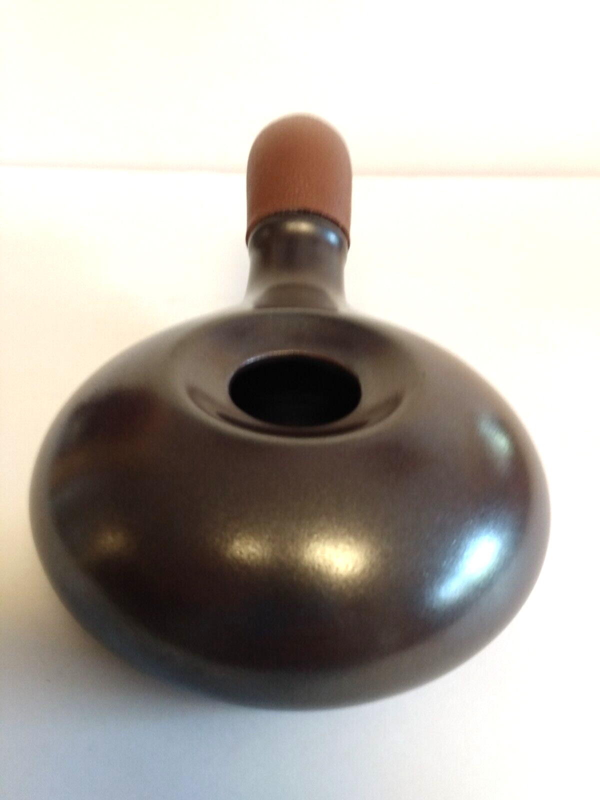 Nuvo Eco Ceramic Handy Coffee Bean Roaster Brown Leather Strap Handle Korea