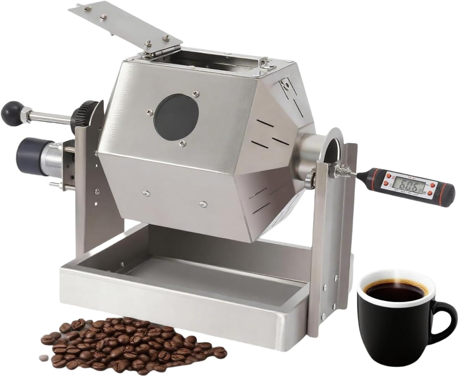 Electric Coffee Bean Roaster Stainless Steel Drum Roaster for Home Use