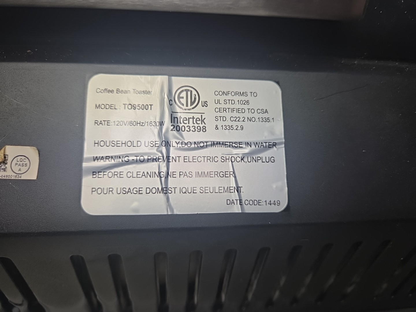 Behmor 1600 Plus Gourmet Coffee Roaster w/ Drum and Chaff Tray
