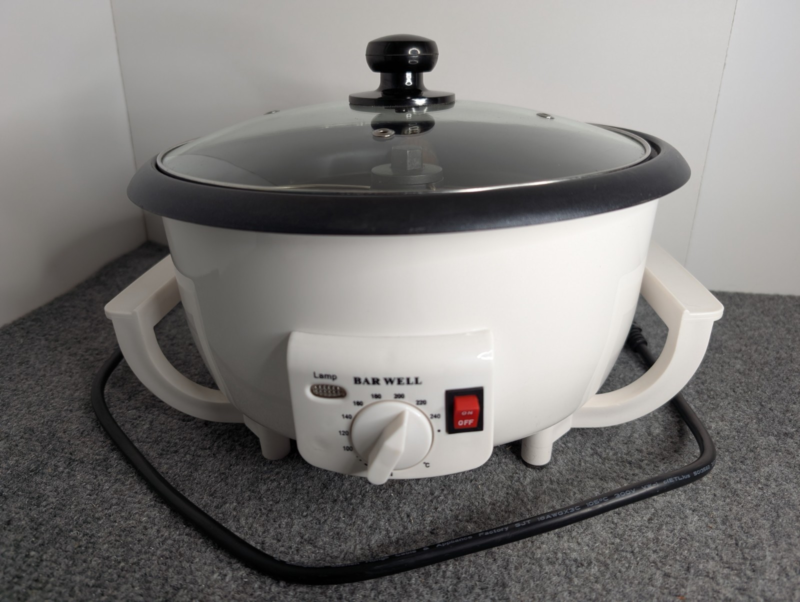 Bar Well Electric Coffee Bean Roaster Coffee Bean 1200W Home Roasting SRC-300