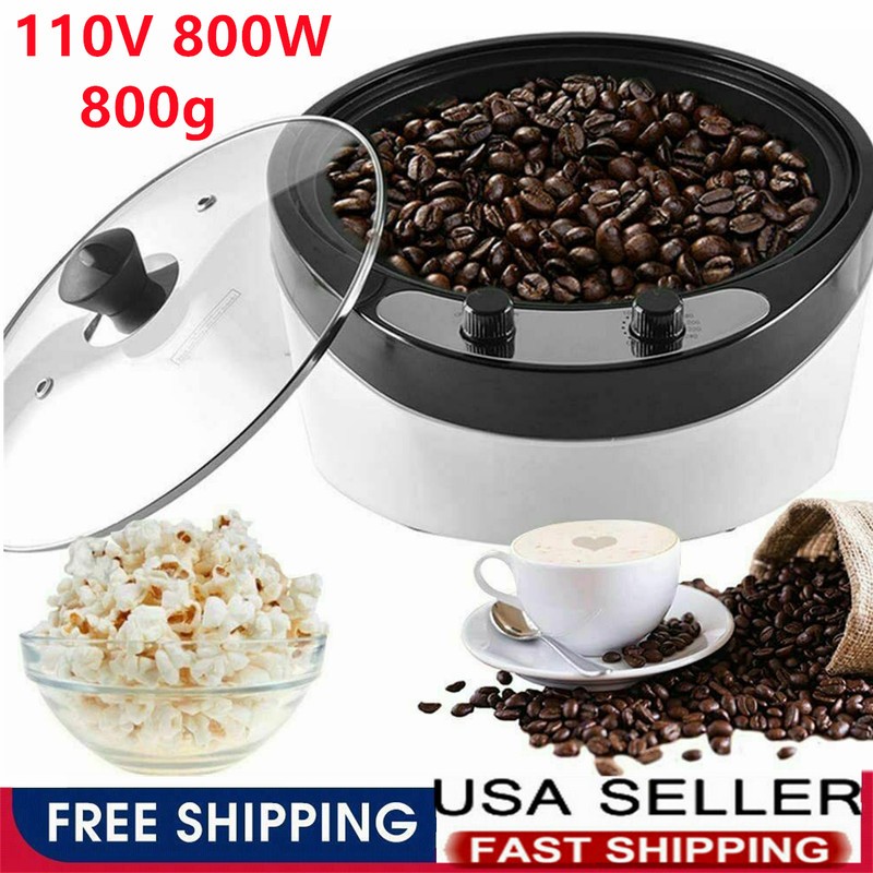 110V Electric Coffee Bean Roaster Machine Home Use Coffee Beans Baker 800g