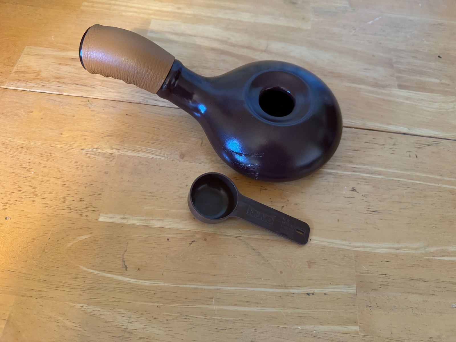 Nuvo Eco Ceramic Coffee Bean Roaster Made In Korea Leather Handle