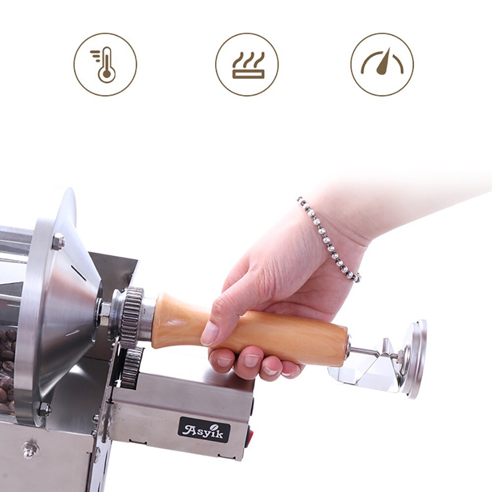 AC 100-240V Coffee Bean Roaster Stove-Top Electric Coffee Roasting Machine #400G
