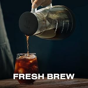 Cold Brew Coffee Maker – 32 oz Glass Coffee Cold Brew Maker and