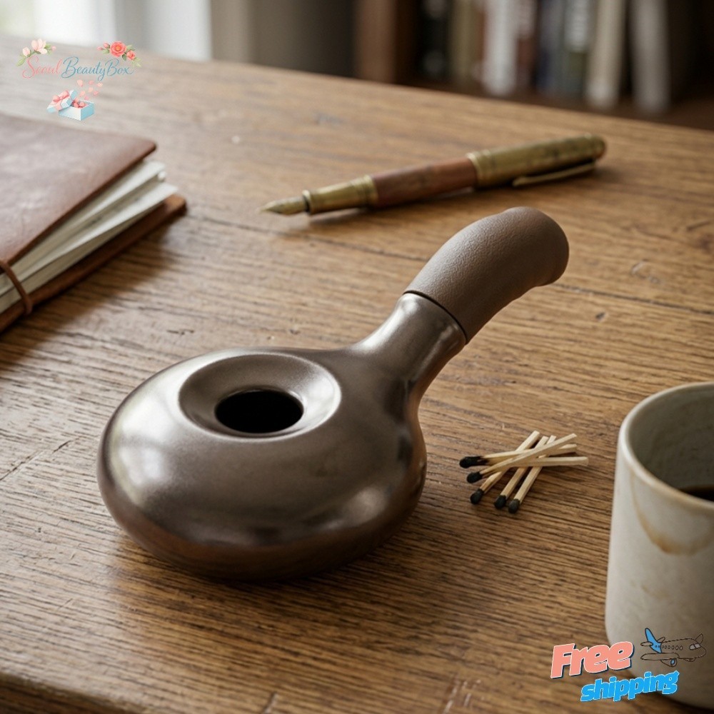 Nuvo Eco Ceramic Handy Coffee Bean Roaster 30-70g Leather Handle Made in Korea