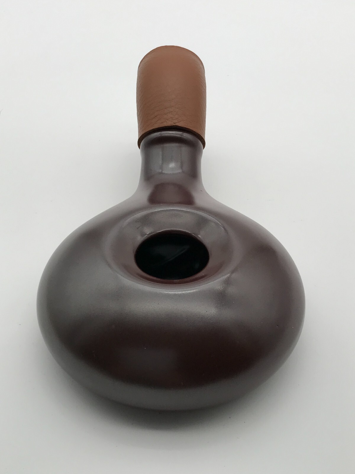 Nuvo Eco Ceramic Coffee Bean Roaster Brown Leather Strap Handle Korea