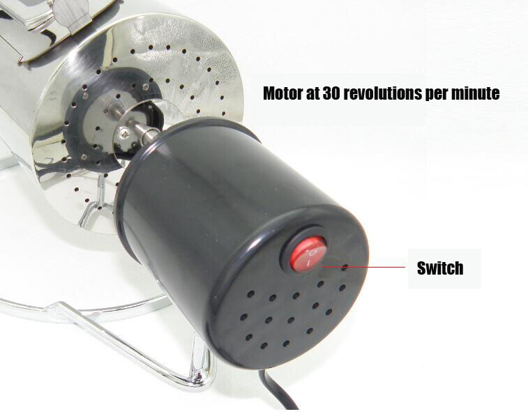 110V 220V Home Kitchen 250G Electric Coffee Bean Roaster Machine Stainless Steel