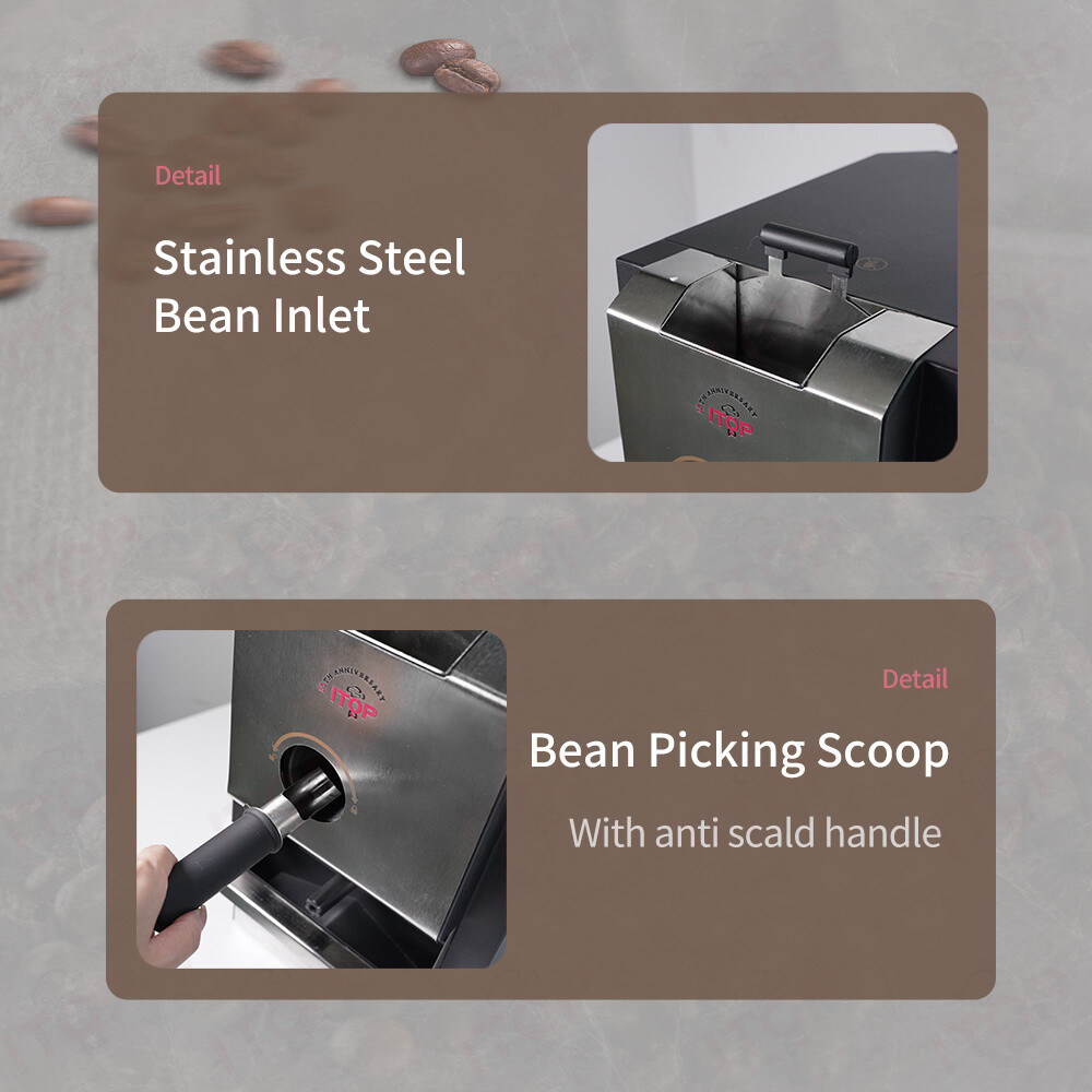 ITOP 2ND Electric Coffee Bean Roaster Drum Roasting 1000W Artisan Connect