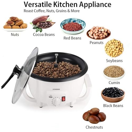 Home Coffee Roaster, Household Electric Coffee Bean Baker Nut without Timing