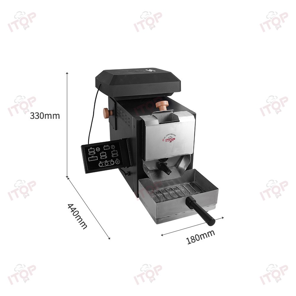 200g Electric Coffee Bean Roaster Stir Roasting 3 Modes Optional Baking Curve