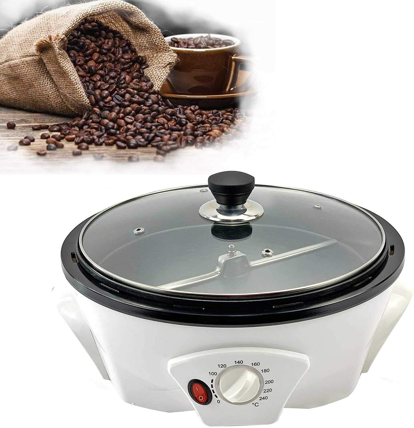 Coffee Roaster Machine,800g Non-Stick Electric Coffee Bean Roaster for Home Use