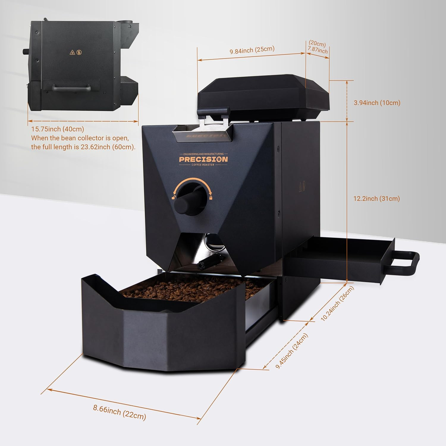 Electric Coffee Roaster 1lb with Smoke Filter – Easy to Use at Home
