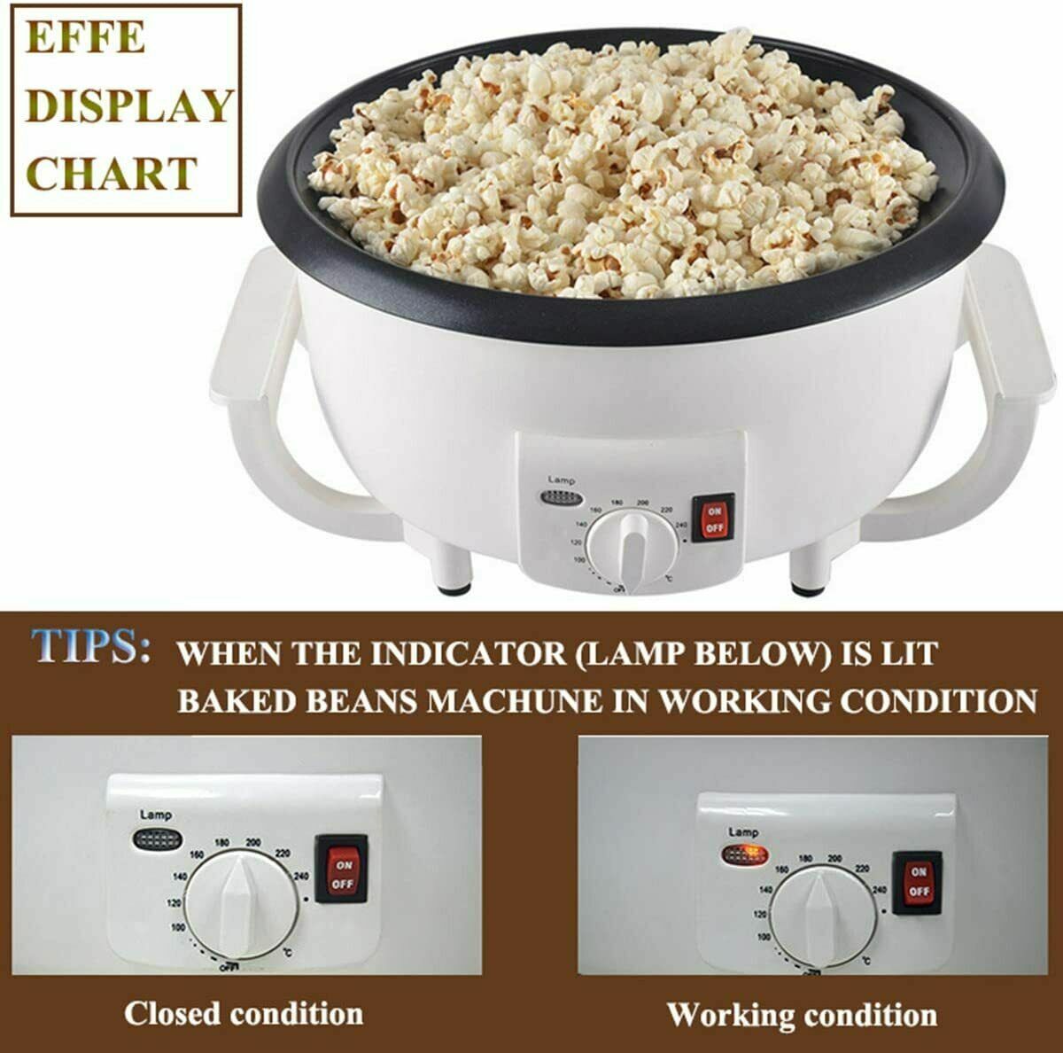 110V Electric Coffee Roaster Household Coffee Bean Roasting Baking Machine USA