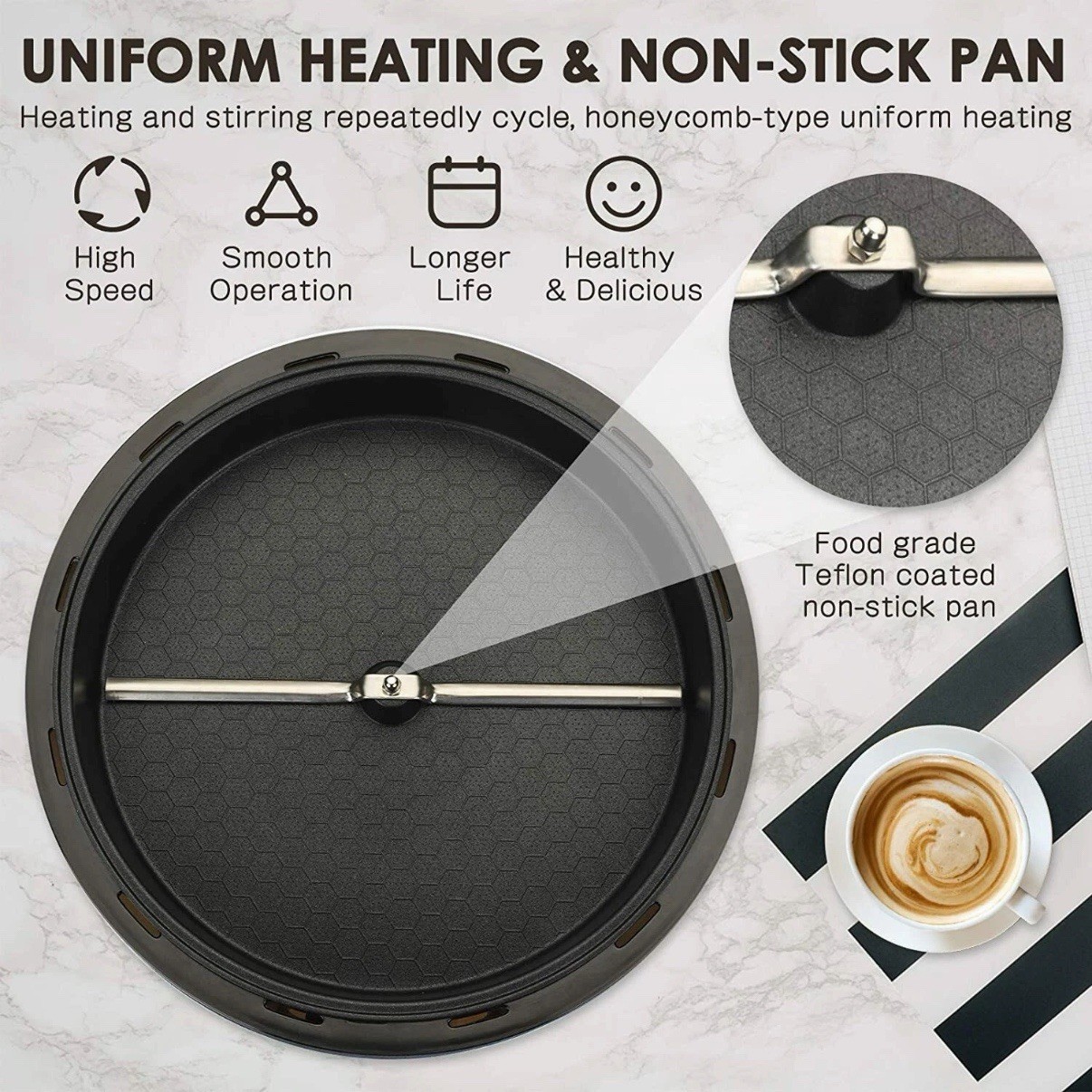 110V Electric Coffee Roaster Machine 800g Coffee Bean Roaster for Home Use NOB