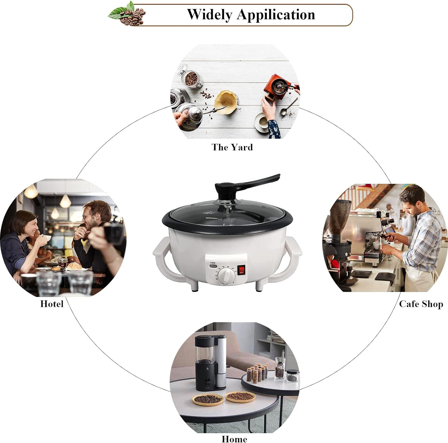 Home Coffee Roaster, Household Electric Coffee Bean Baker Nut Peanut Cashew Ches