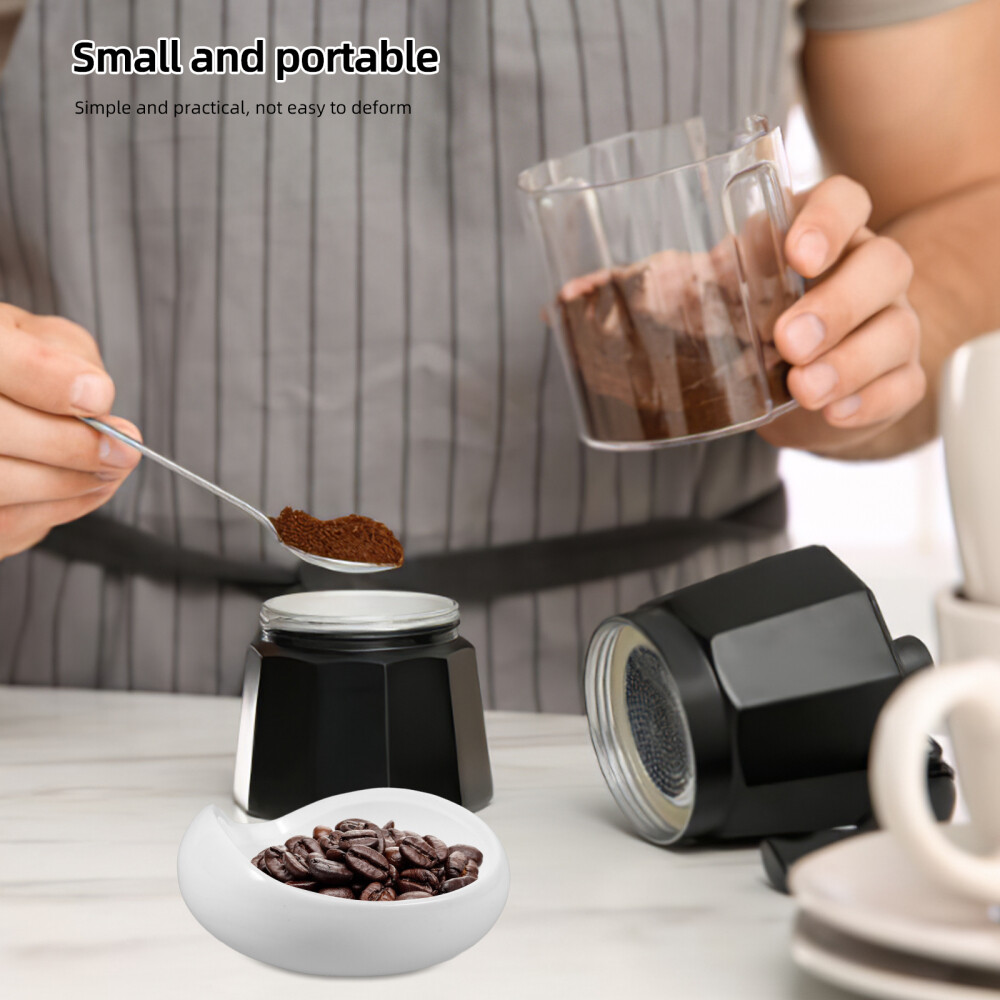 1PC Coffee Bean Dosing Cup Ceramic Dosing Vessel Tray Coffee Bean Plate Dish