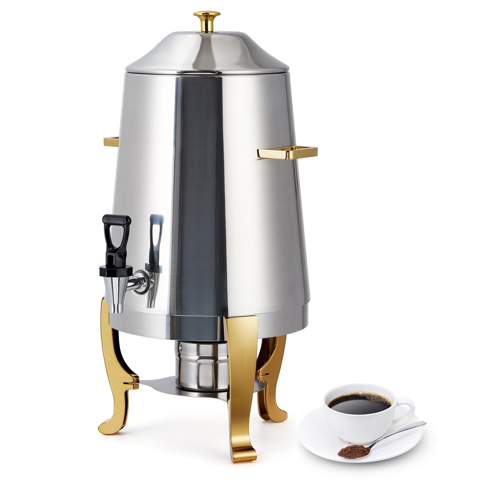 3.4 Gal Insulated Coffee Dispenser Commercial Hot Cold Stainless Steel Spigot