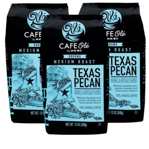Roasting Plant Cafe Ole Texas Pecan Ground Coffee 12oz pack of 3