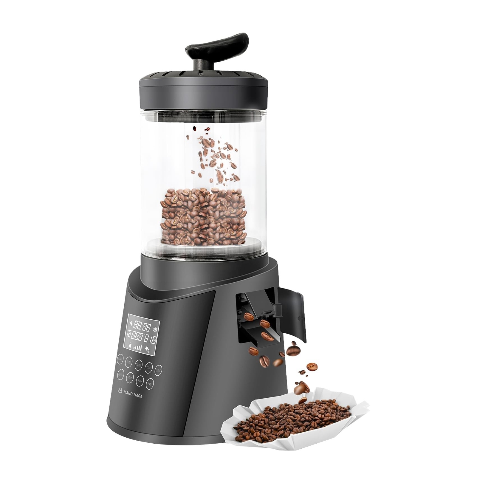 Smart Home Coffee Bean Roaster, Digital Display, Auto and Manual Modes, 300g …