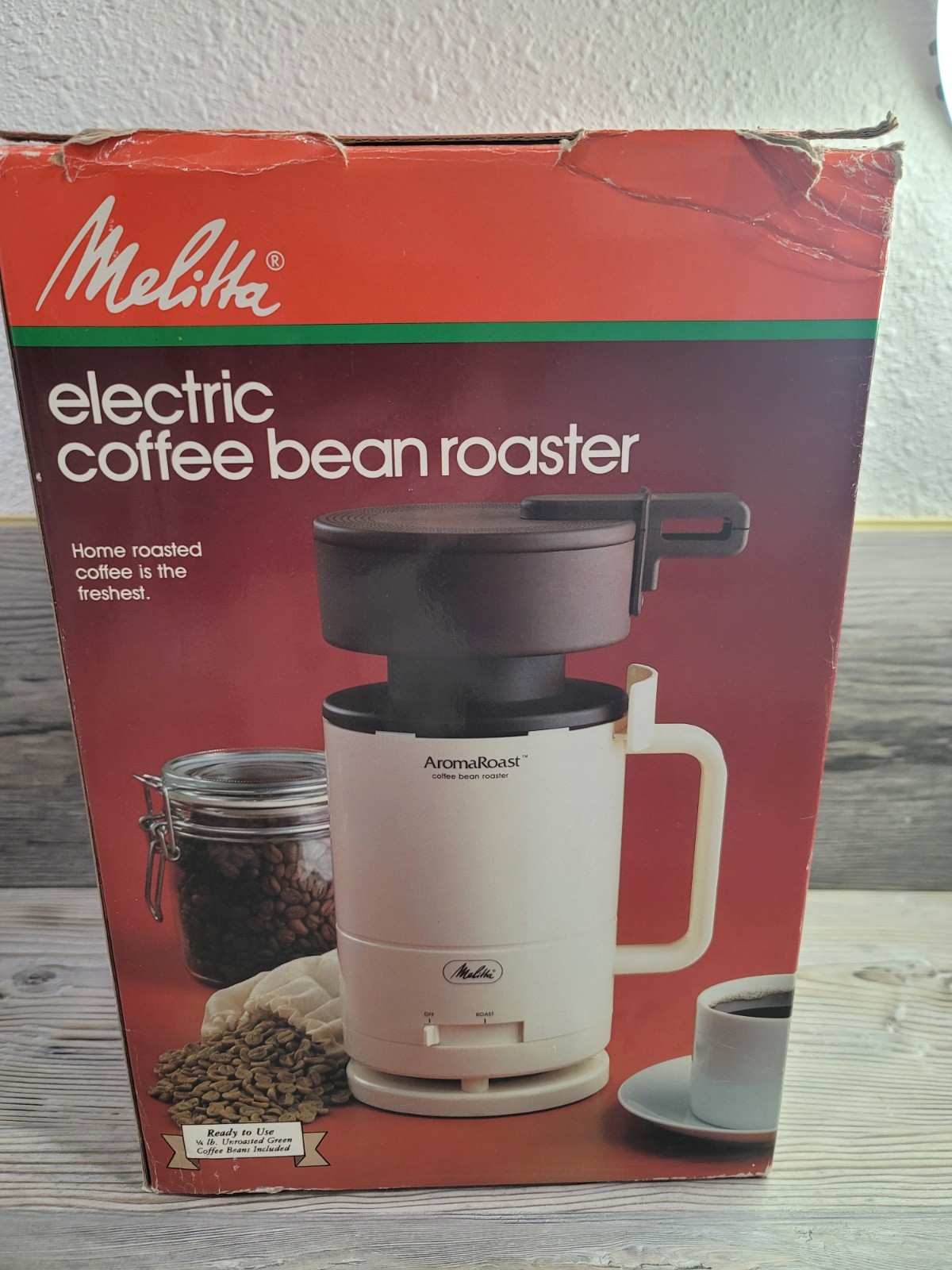Vintage Melitta CBR‑10 Aroma Roast Electric Coffee Bean Roaster Open Box 1984