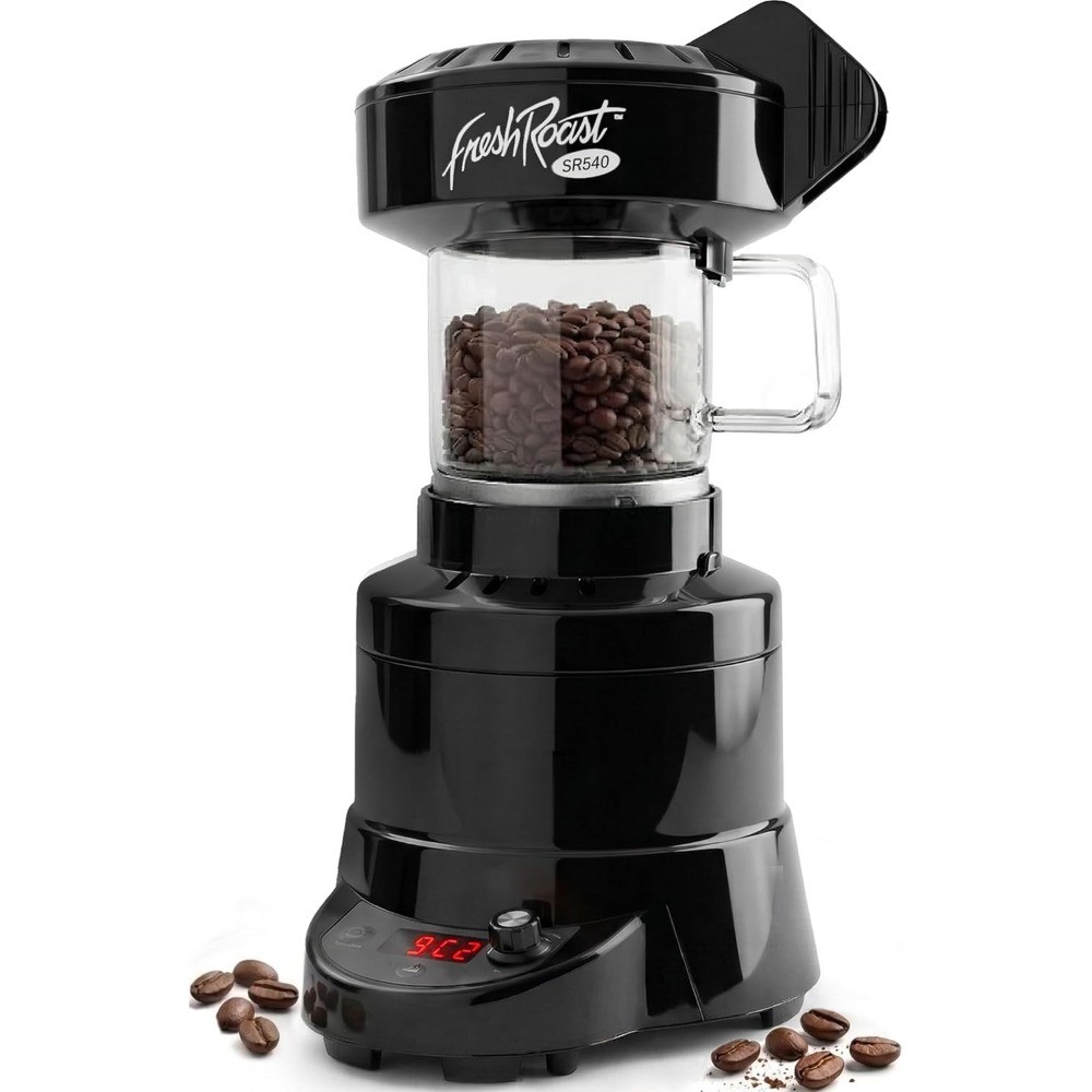 Automatic Coffee Bean Roaster for Home Use Variable Heat Settings Convection Fan