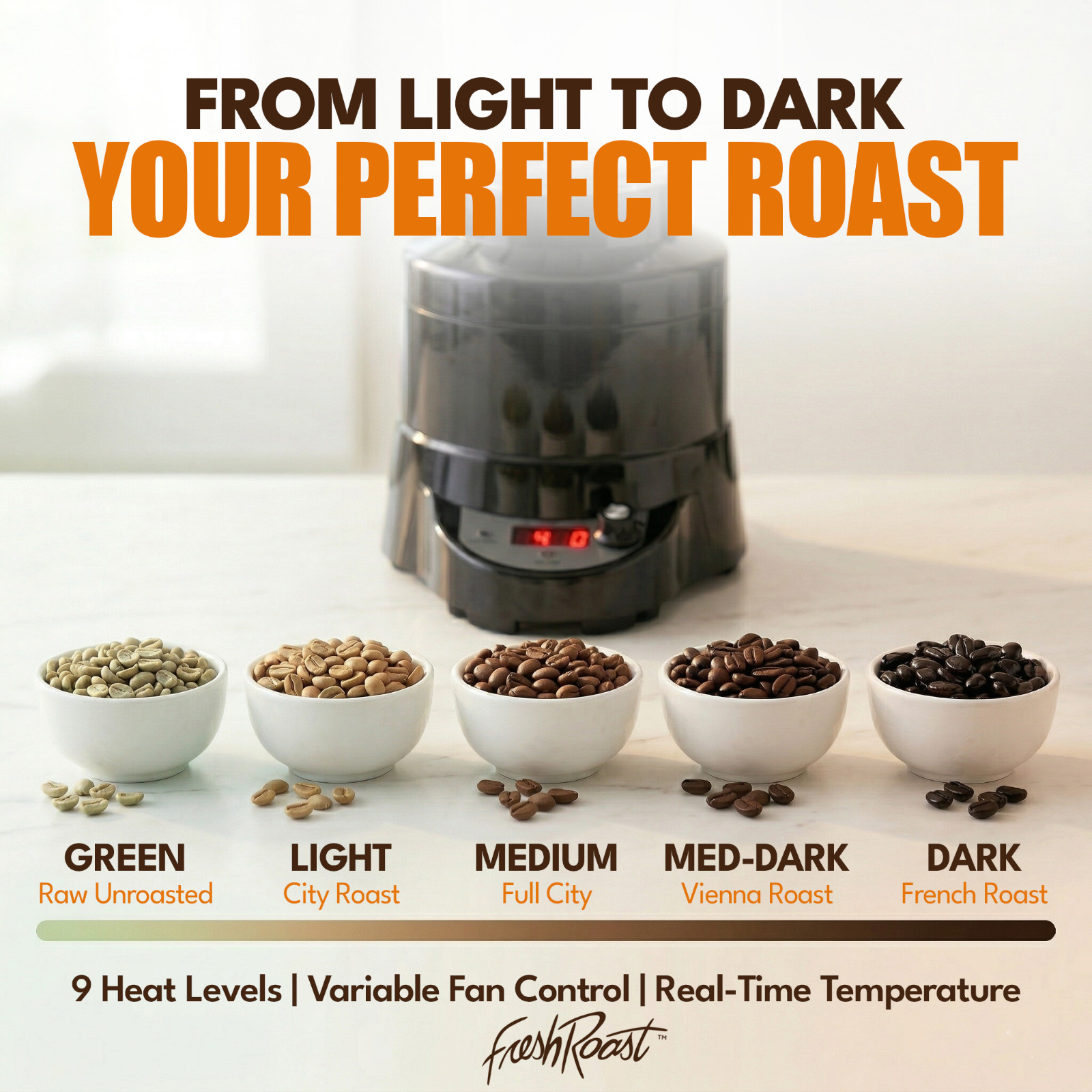 Fresh Roast SR800 Coffee Roaster Bundle w/ EXT Tube, Bean Cooler, and Bean Pack