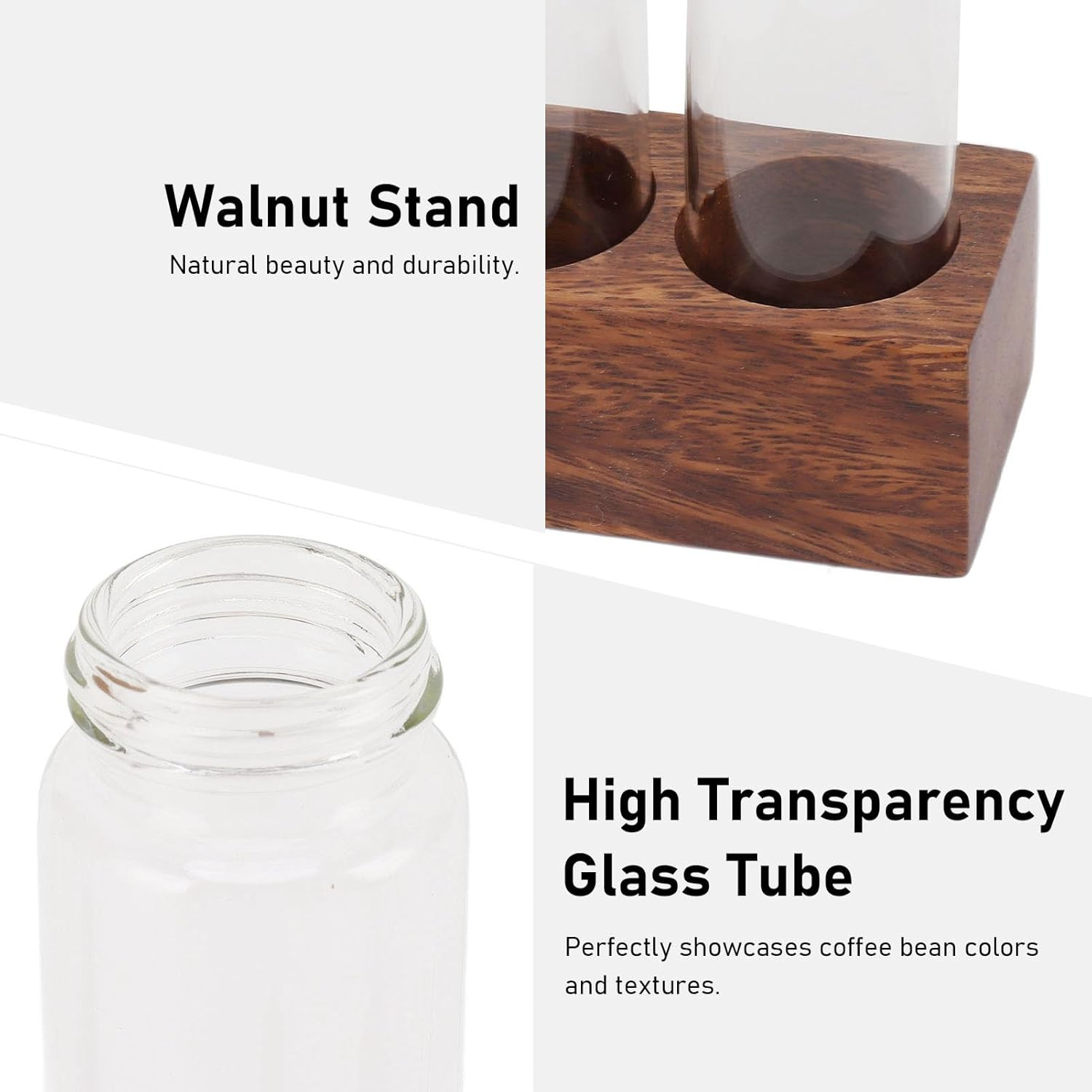 Coffee Bean Storage Tubes Single Dose, 6PCS or 12PCS Coffee Bean Cellar, Dosing