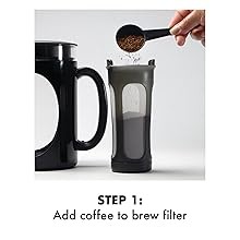 Burke Deluxe Cold Brew Iced Coffee Maker, fort Grip Handle,