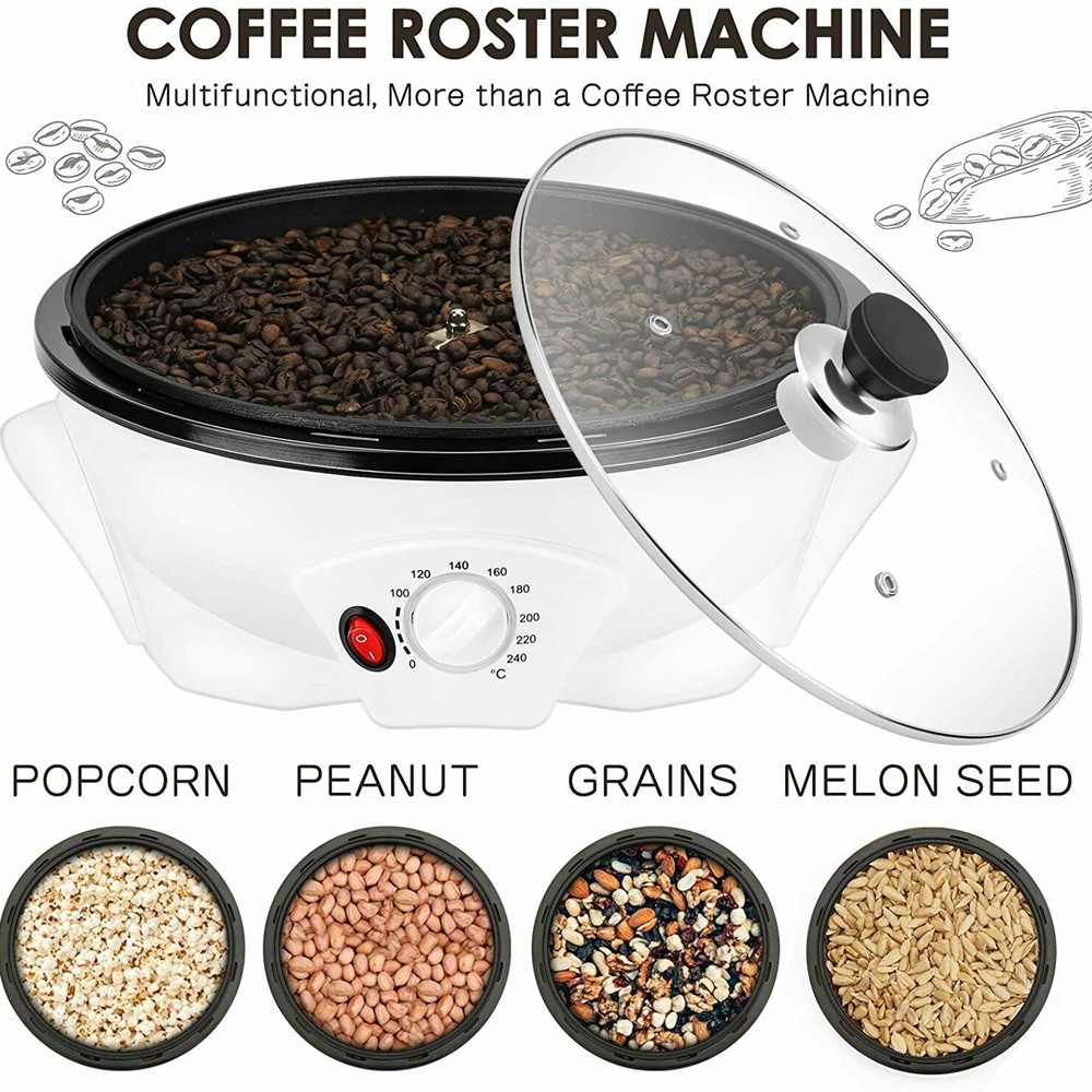 110V Coffee Roaster Machine for Home Use Electric Coffee Bean Roaster Non-Stick