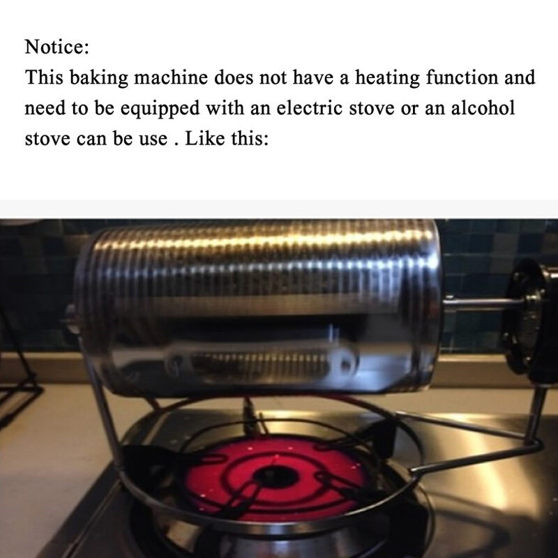Electric Coffee Bean Roaster Stainless Steel Peanuts Pine Nuts Baking Machine