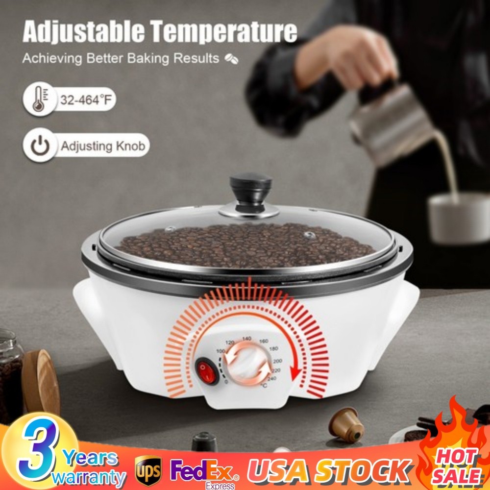 Electric Coffee Bean Roasting Machine Round Coffee Roaster Baking Baker Home