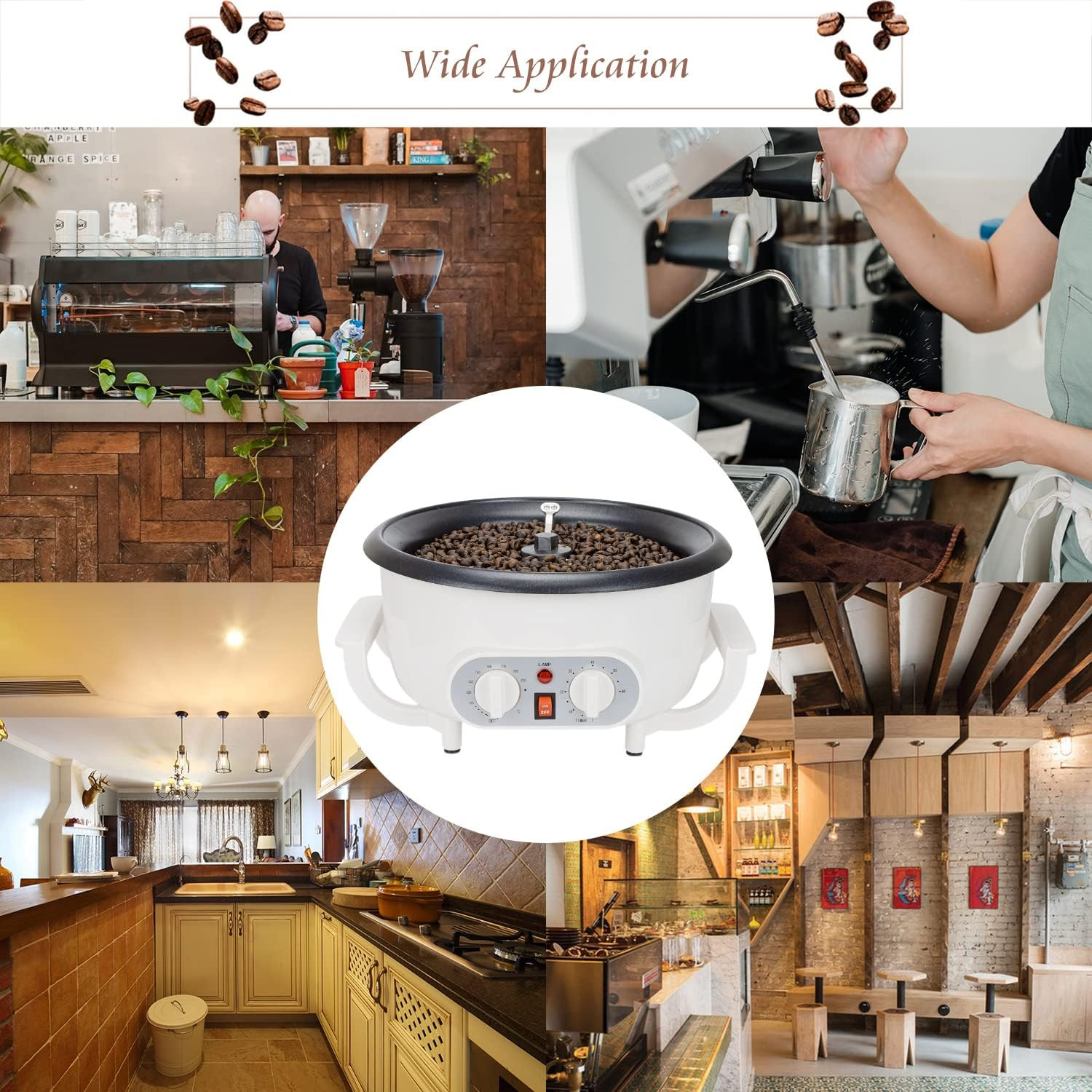 Beginner-Friendly Home Coffee Roaster with Timer – 110V Machine