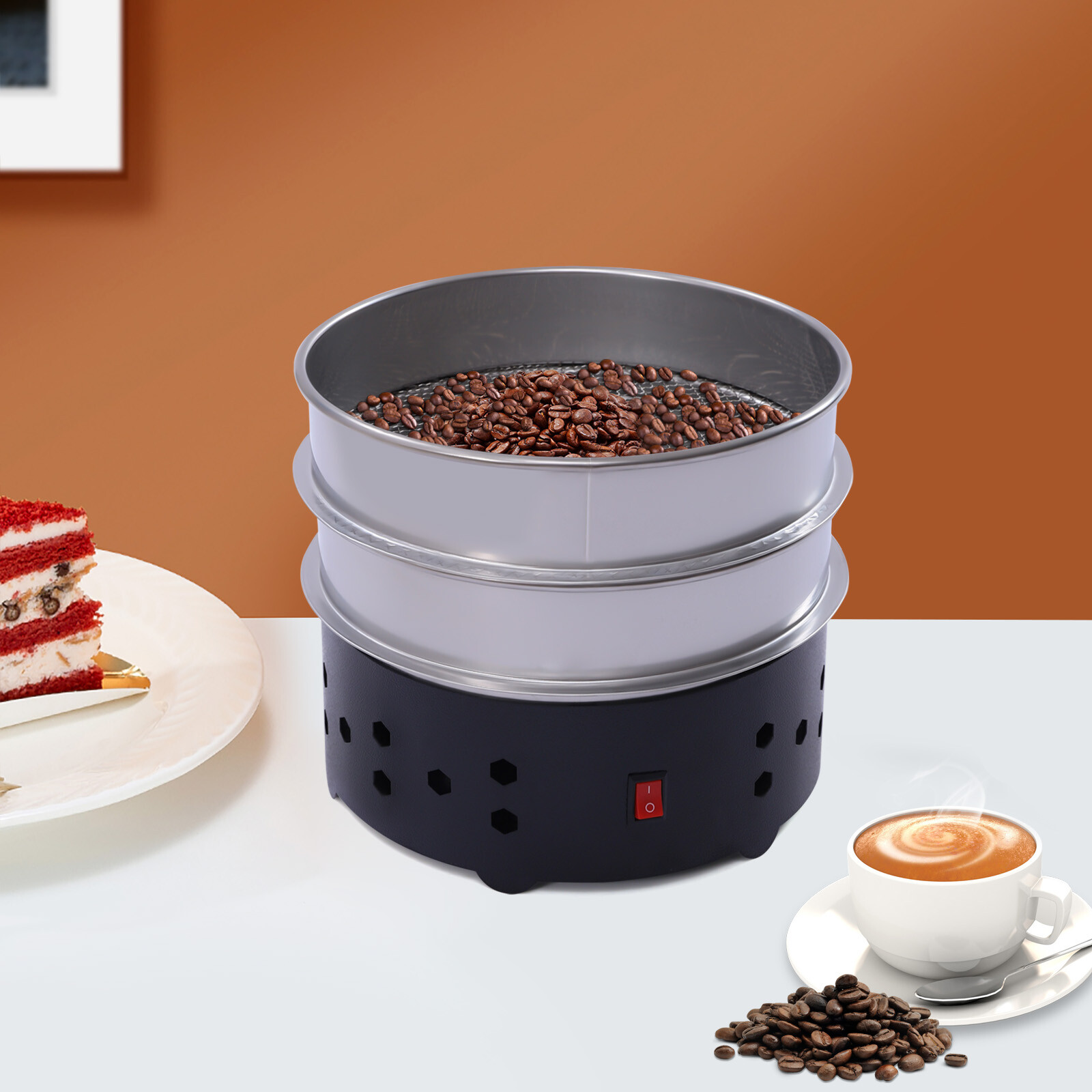 1.3Lb Coffee Bean Cooler Machine Quickly Cool Heat Sink and Filter for Home Use