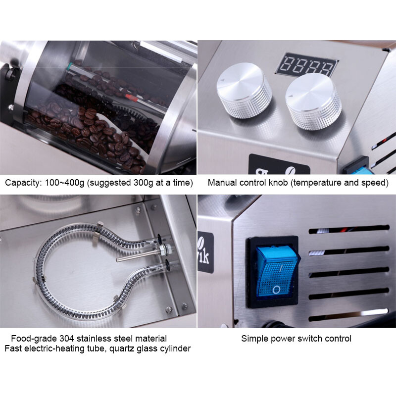 Home Coffee Roaster Coffee Bean Roaster Machine Coffee Sliver Skin Extractor400g