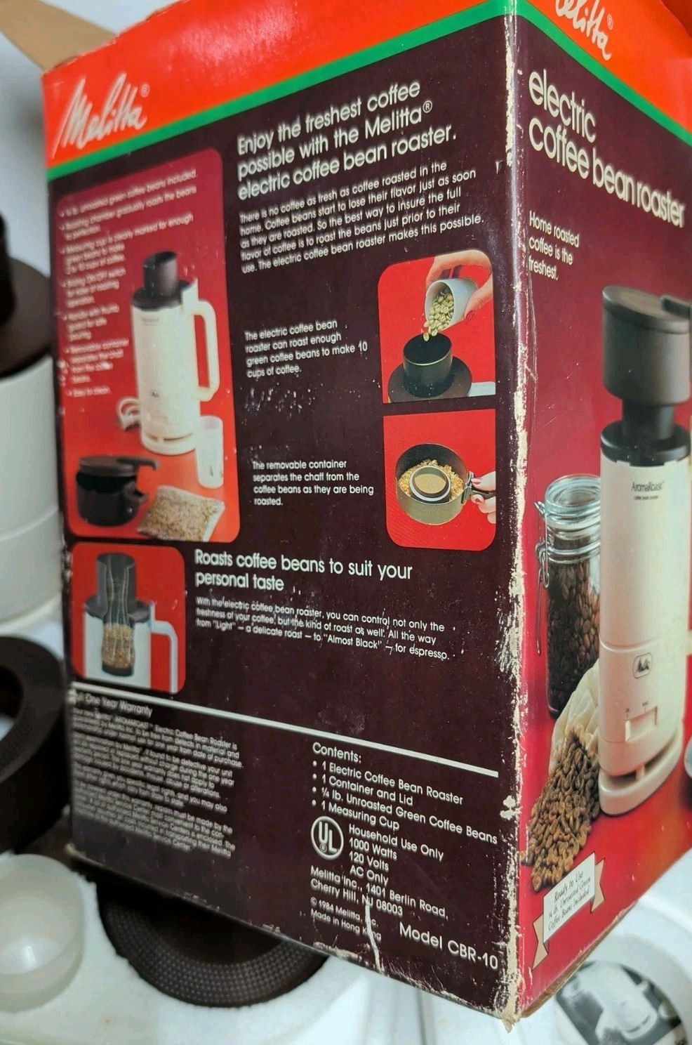 NIB VTG 80s Melitta Electric Coffee Bean Roaster AromaRoast Model CBR-10
