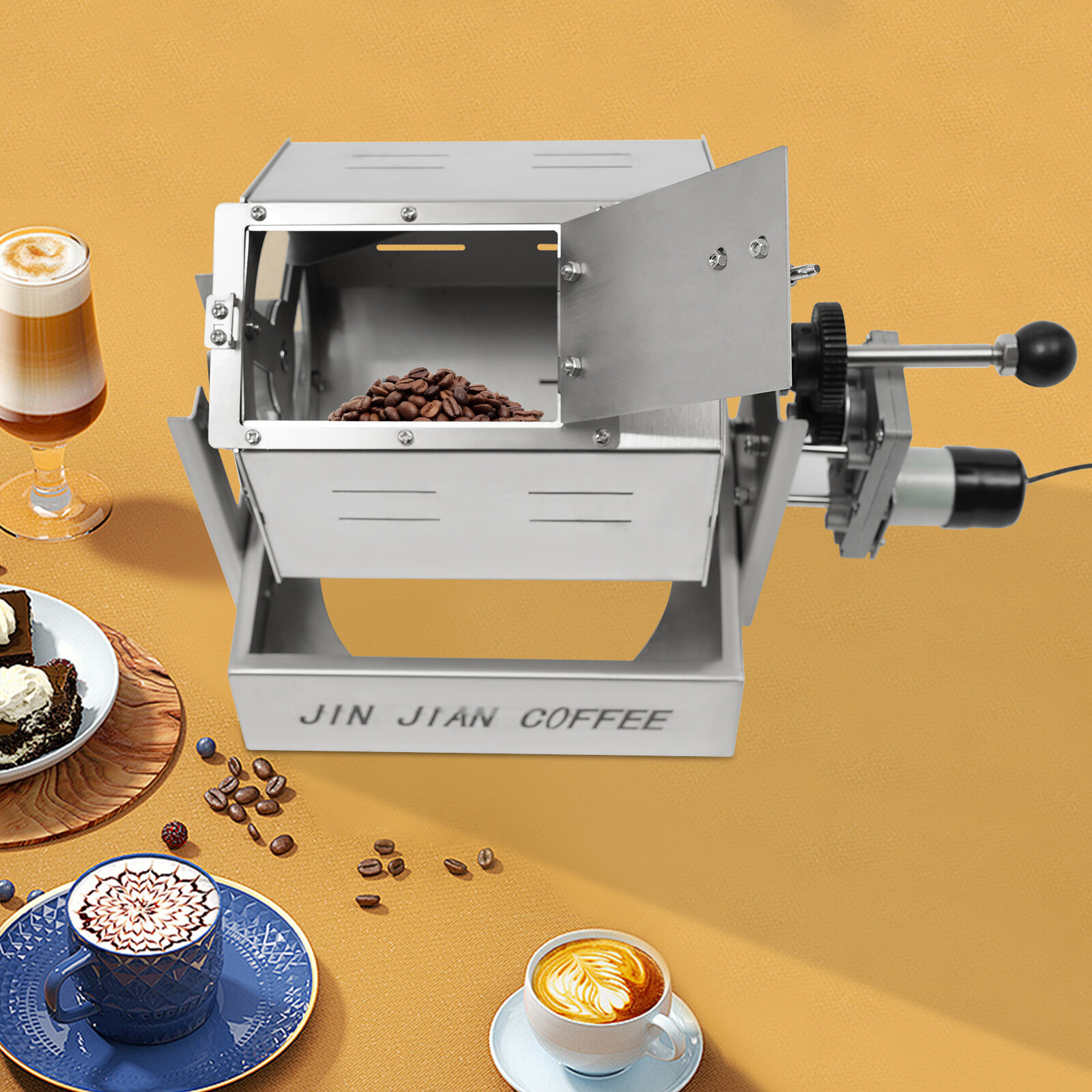Commercial Coffee Bean Roaster Electric Coffee Roasting Baking Machine 300-1200g